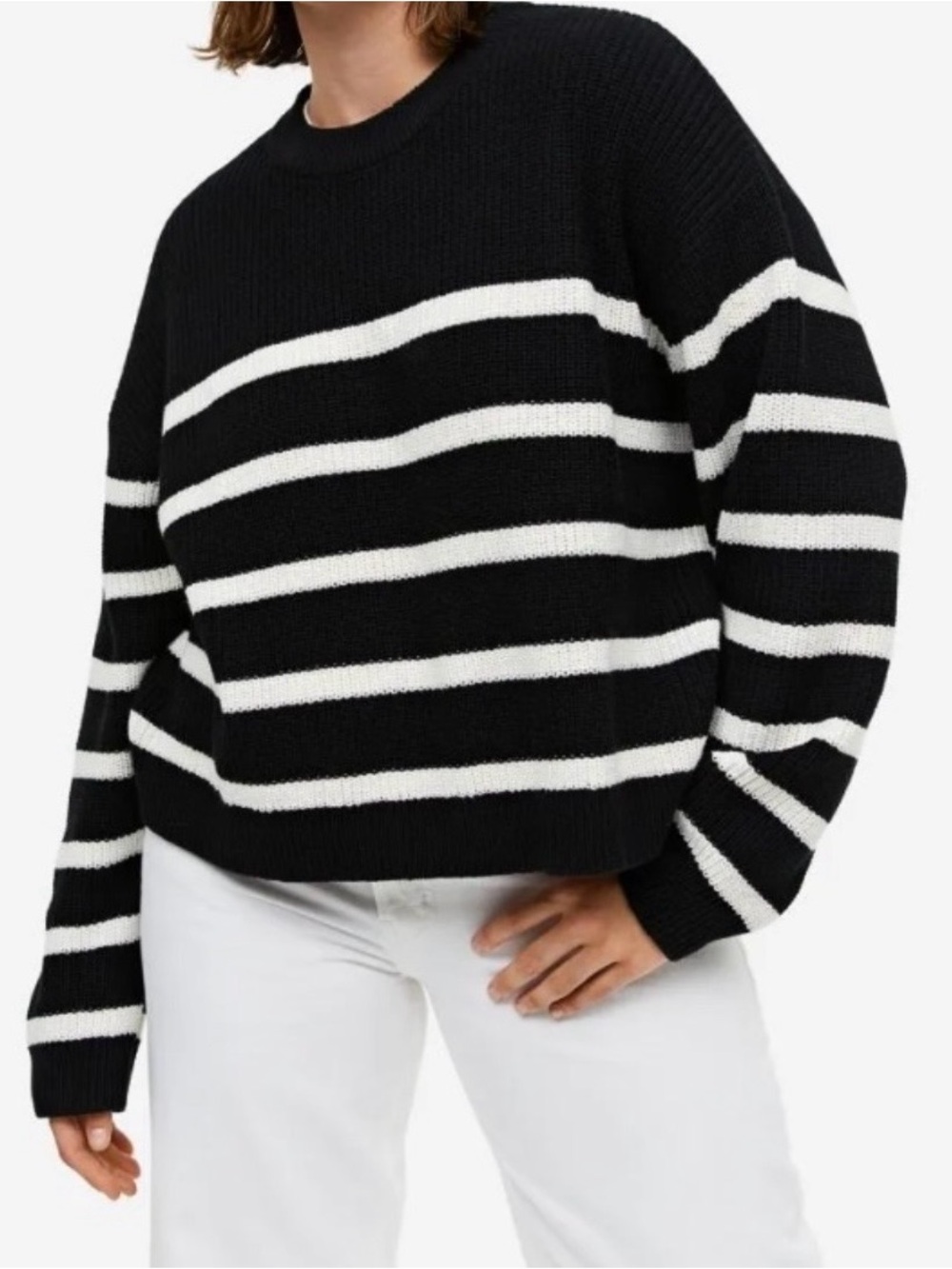 H&M Striped Sweater - L